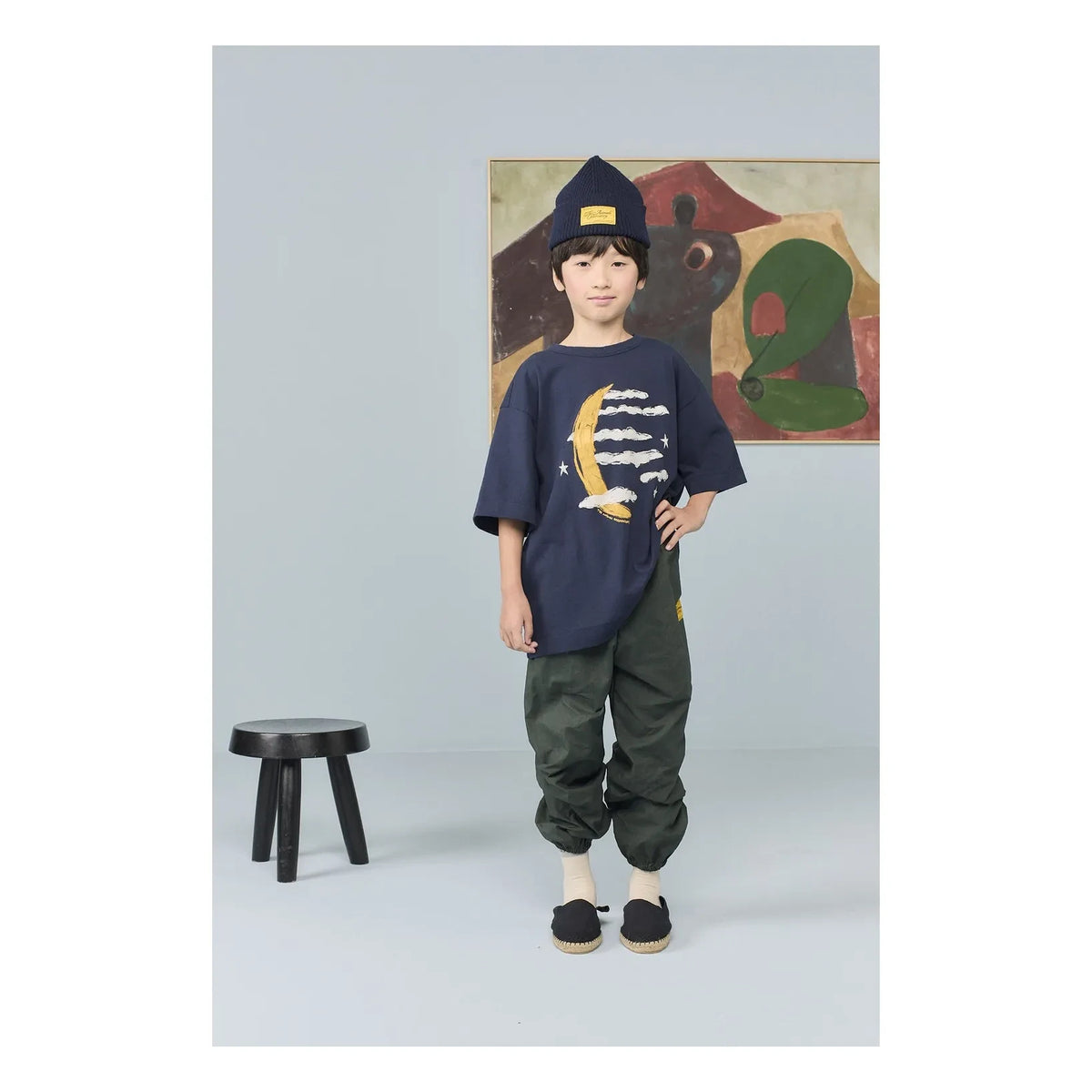 The Animals Observatory - Collie Lune organic cotton T-shirt | Navy