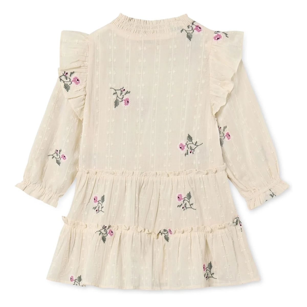 Fliink - Flower Dobby Dress | Ecru