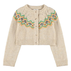 Molo - Pointelle Gemma cardigan | Beige