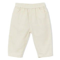 Arsène et Les Pipelettes - Slim Fit Organic Cotton Velvet Baby Pants | Ecru