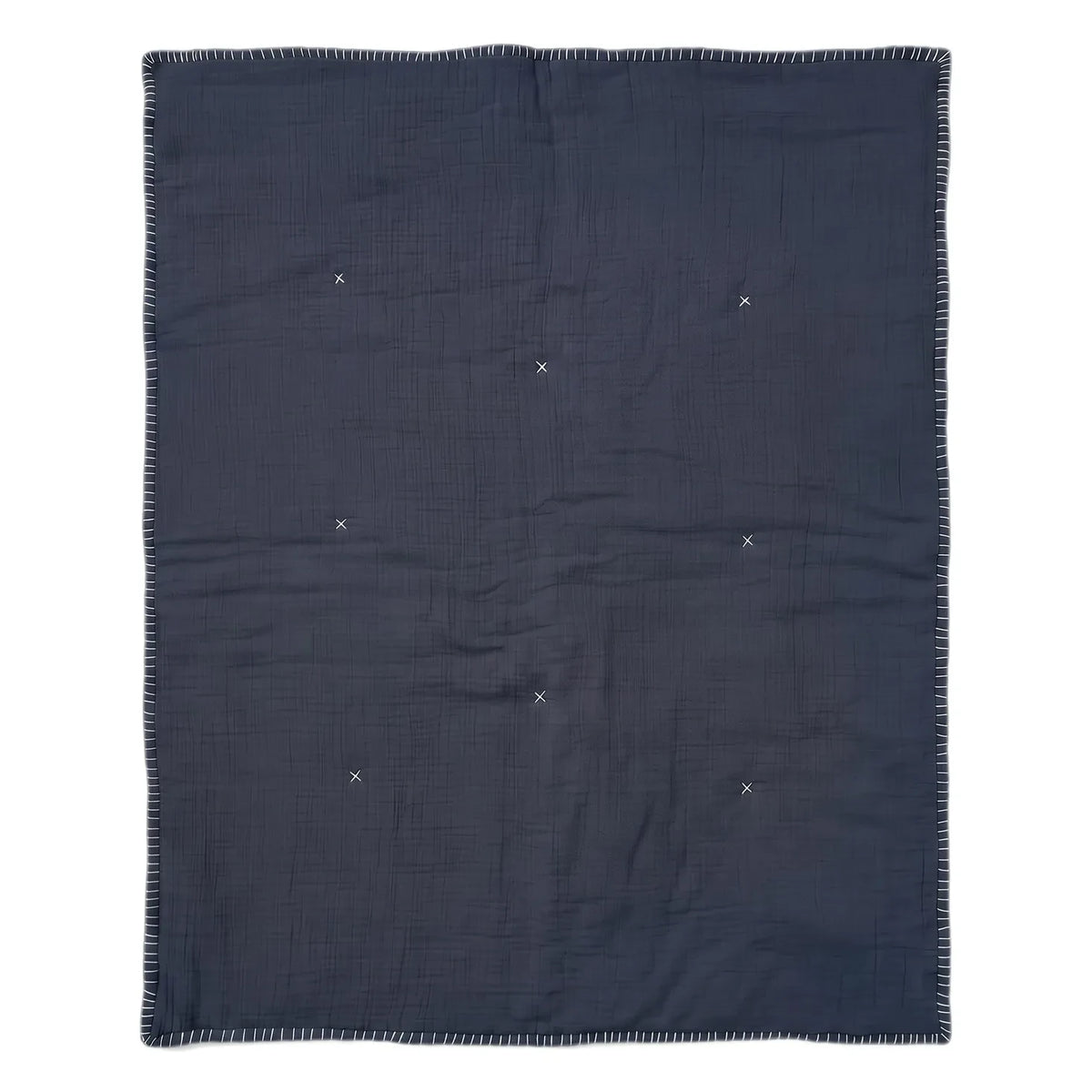 Editions Aimable - Pablo quilted blanket | Night Blue Gauze