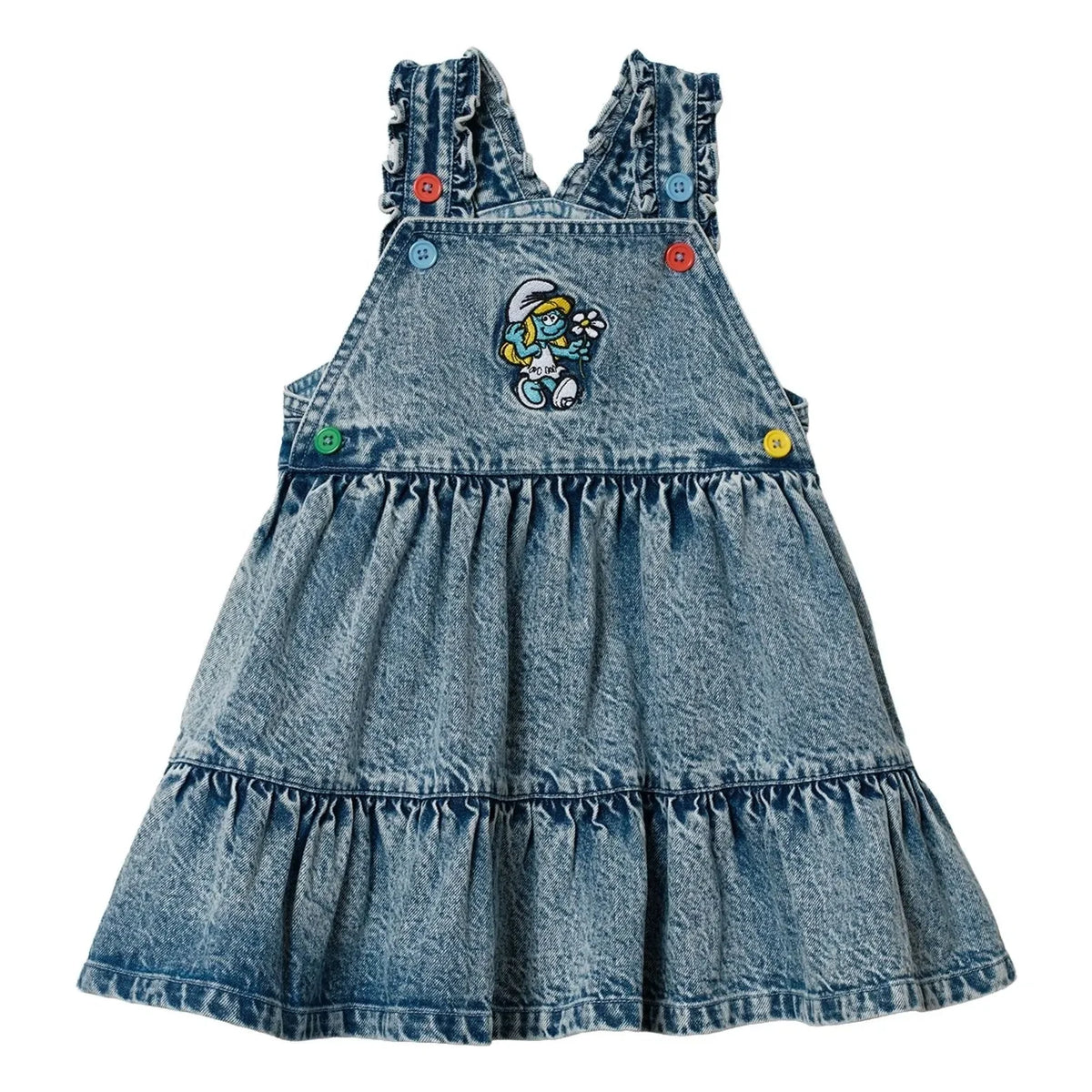Goldie + Ace - Denim Dress - Goldie + Ace x The Smurfs | Blue