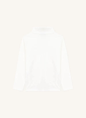 Petit Bateau - Organic cotton logo turtleneck | White