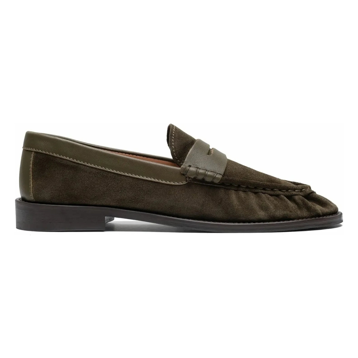 Lachoix - Penny Suede Loafer | Khaki