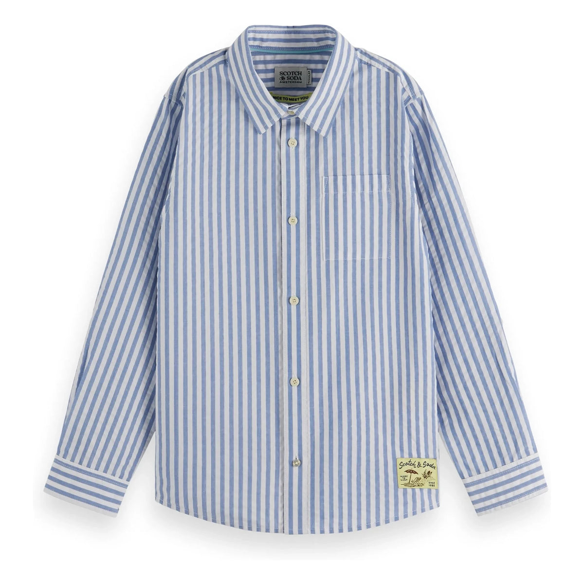 Scotch & Soda - Embossed Striped Shirt | Blue
