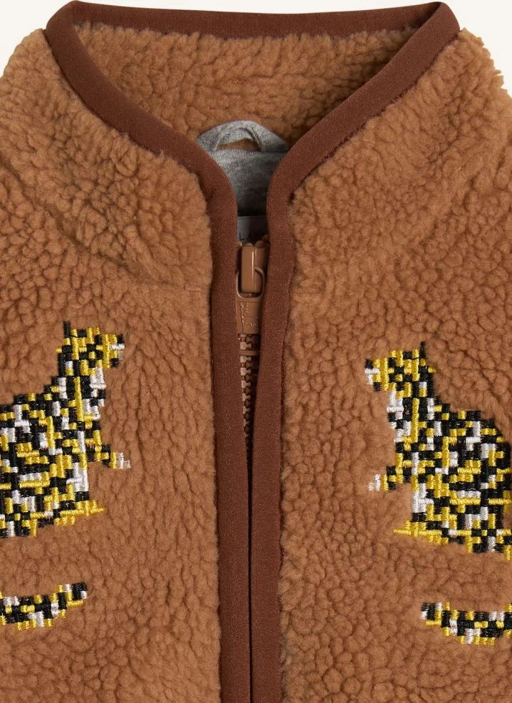 Stella McCartney Kids - Tigers Sherpa Jacket | Camel