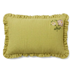 Editions Aimable - Camille Ruffled Pillow | Pistachio Green