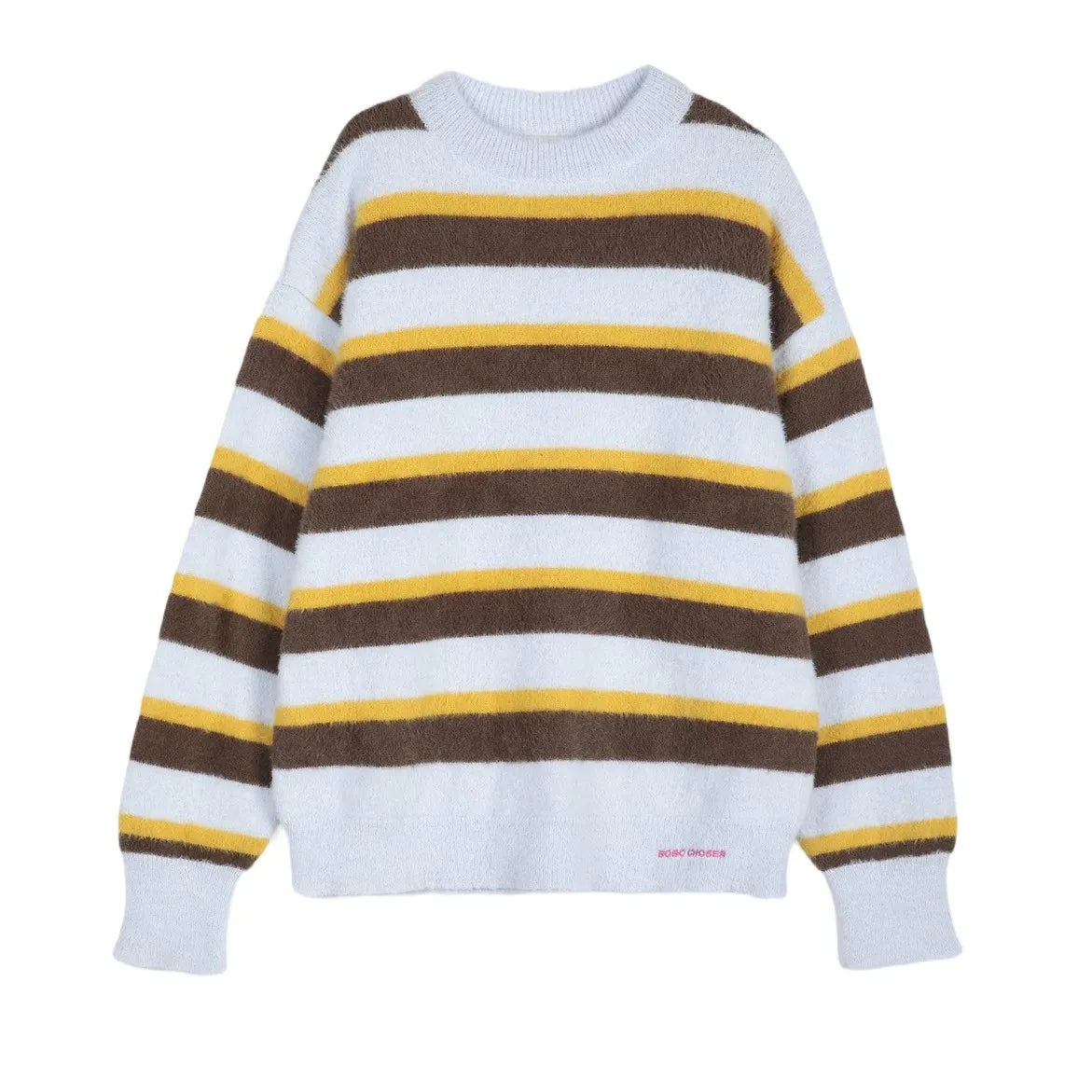 Bobo Choses - Striped Merino Wool Sweater | Brown