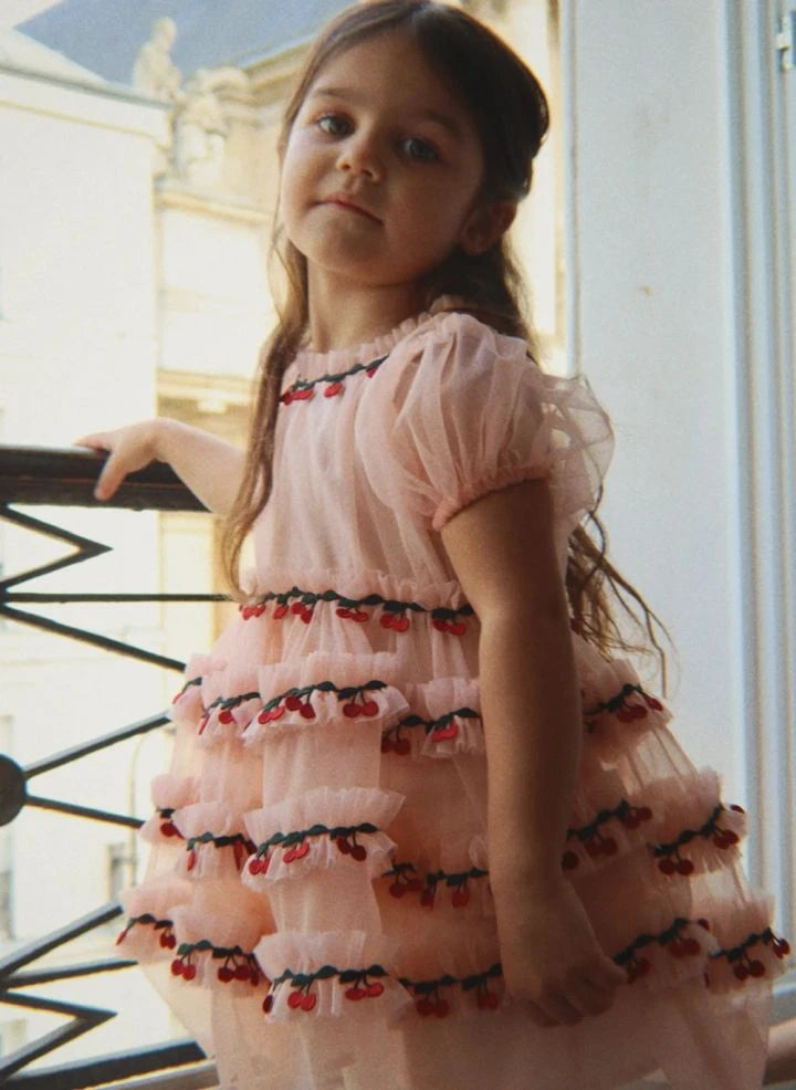 Konges Sløjd - Joelle Cherry Tulle Dress | Pink