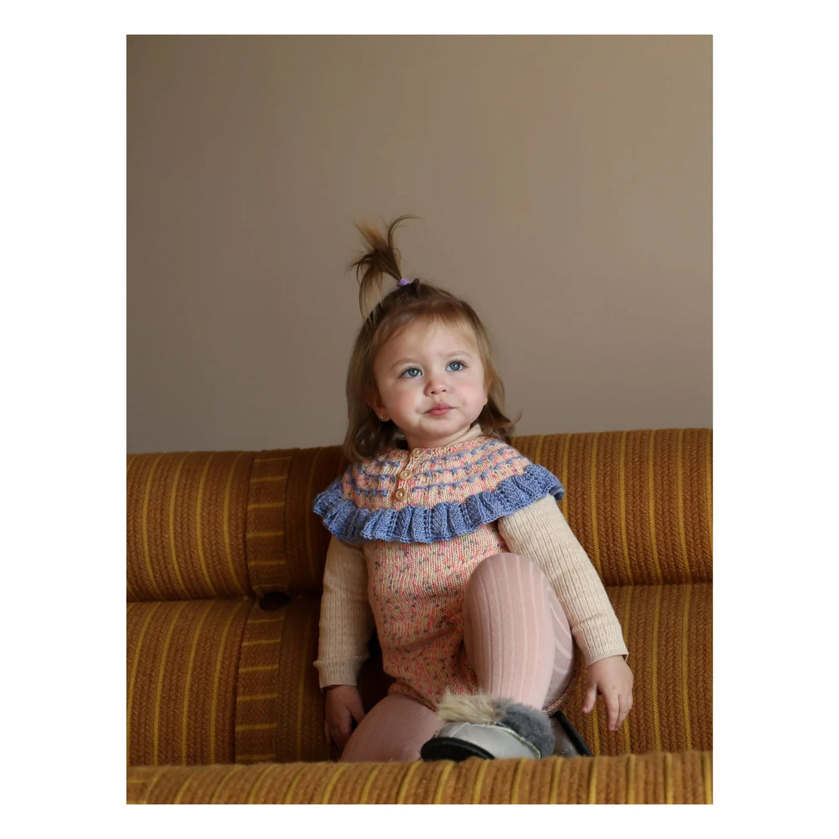Kalinka - Dove Merino wool romper | Pink