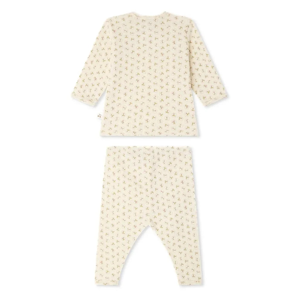 Bonpoint - Timao Cherry Pattern Organic Cotton Set | Peach