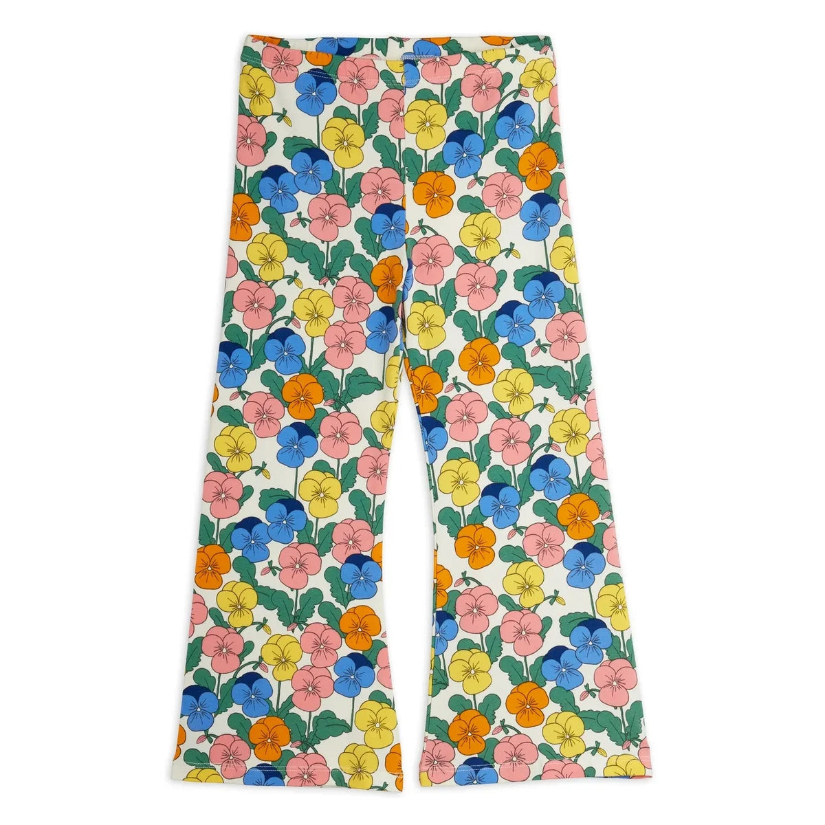 Mini Rodini - Organic Cotton Flared Pants | Ecru