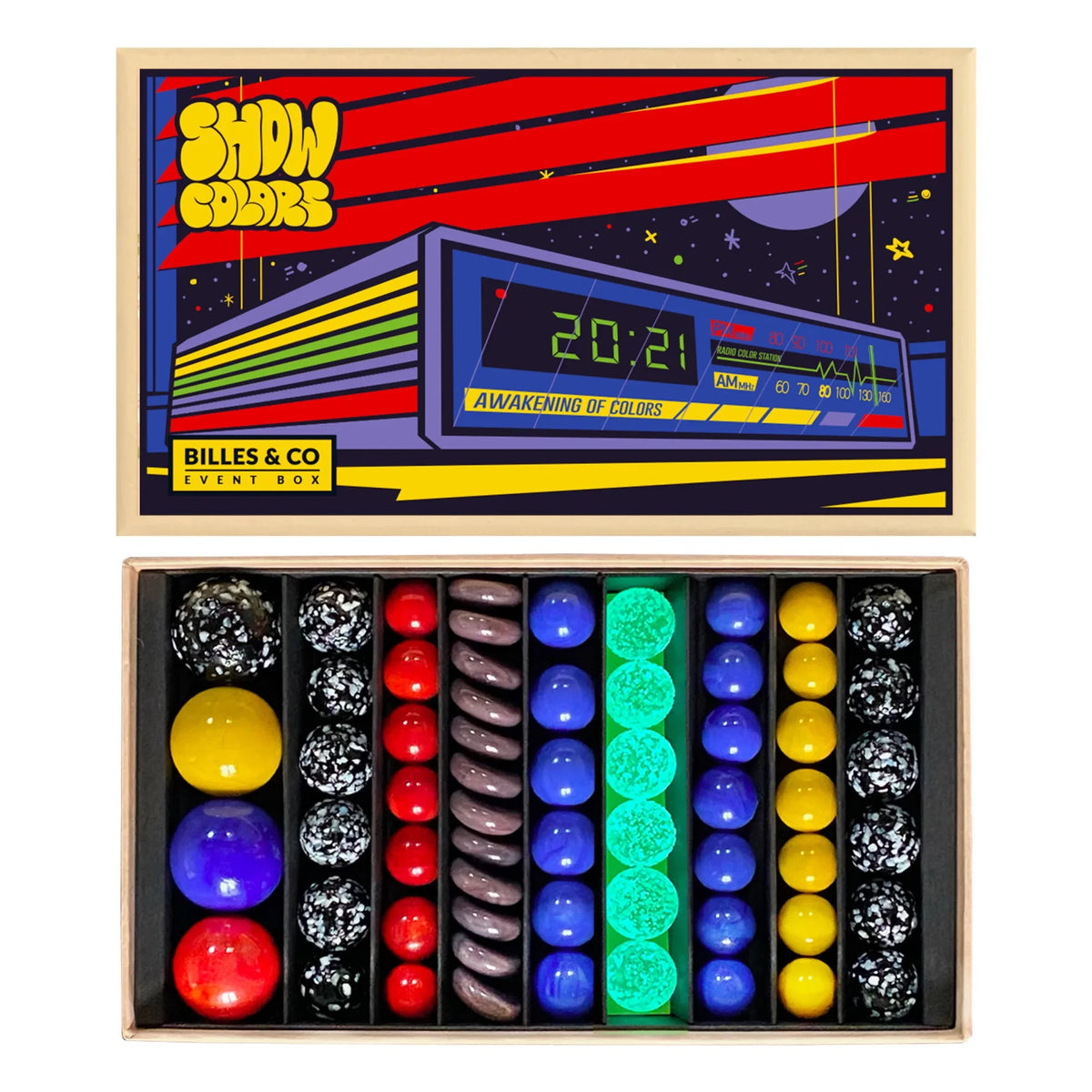Billes & Co - Box of 62 Marbles - Alarm Clock