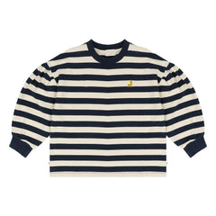 Jenest - Millie Striped Organic Cotton T-Shirt | Navy
