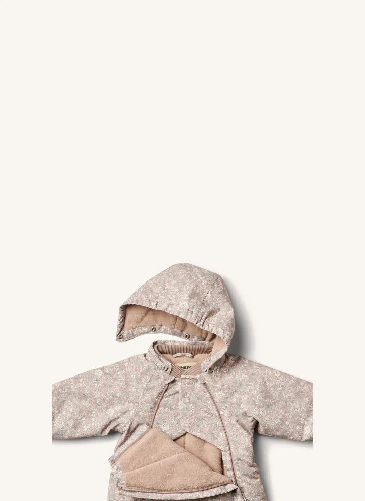 Wheat - Adi Recycled Fiber Floral Ski Suit | Pale Pink