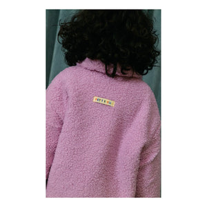 Petit Stella - Reversible Owl Sherpa Jacket | Pink
