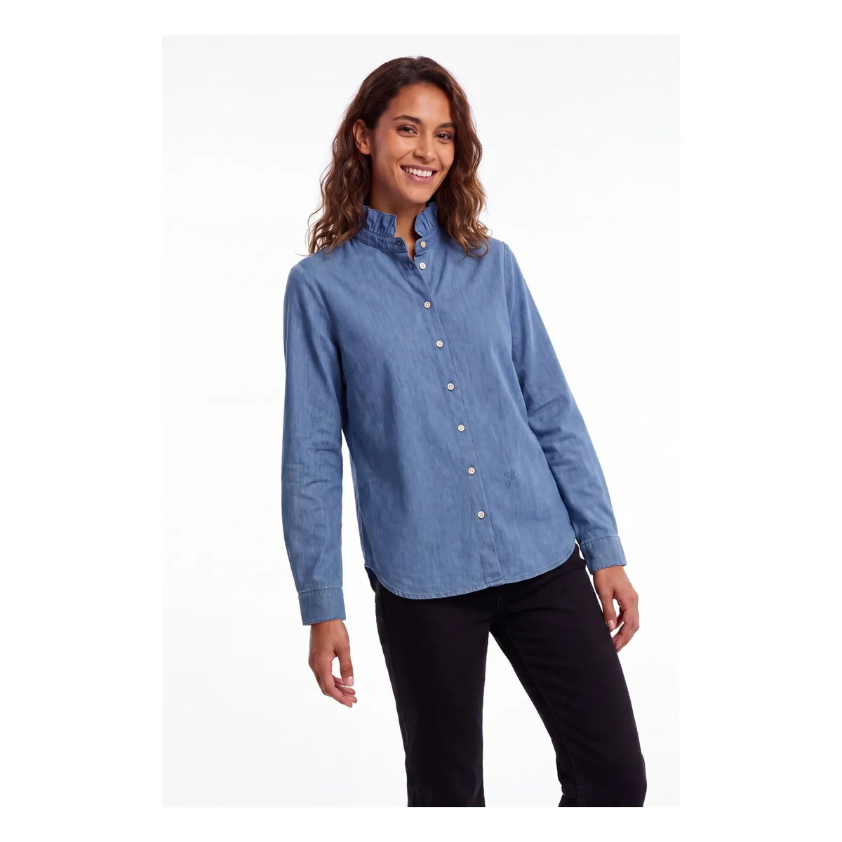 Hod - Cleo Blouse | Gray Blue