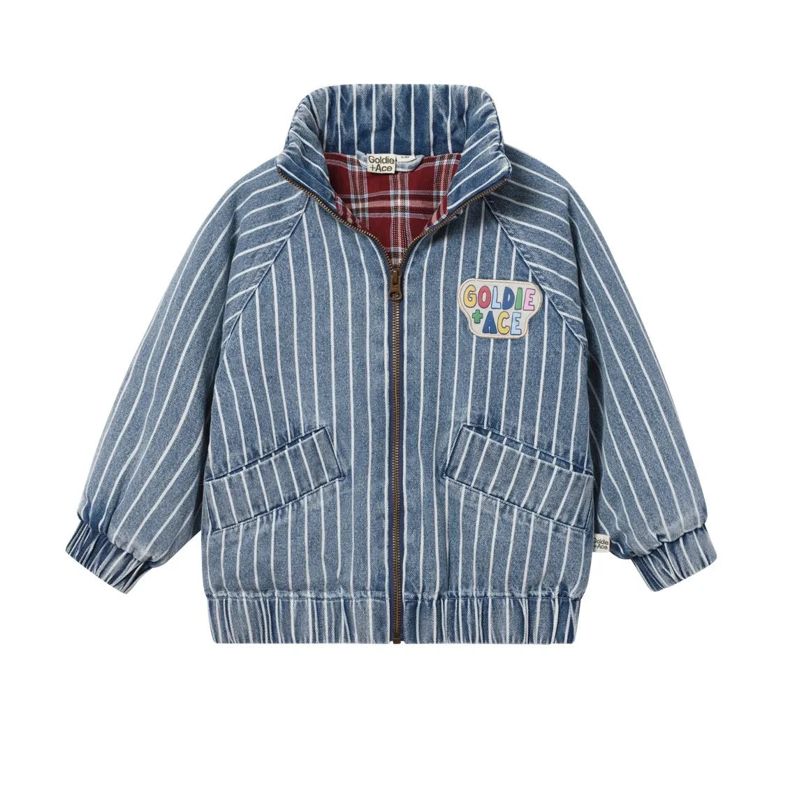 Goldie + Ace - Striped Denim Jacket | Blue