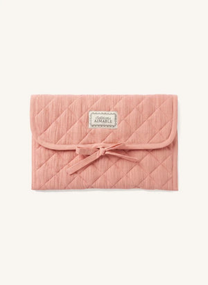 Editions Aimable - Palmyre baby changing bag | Dusty Pink Muslin