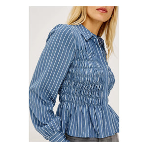 Rails - Bradshaw Striped Blouse | Denim Blue