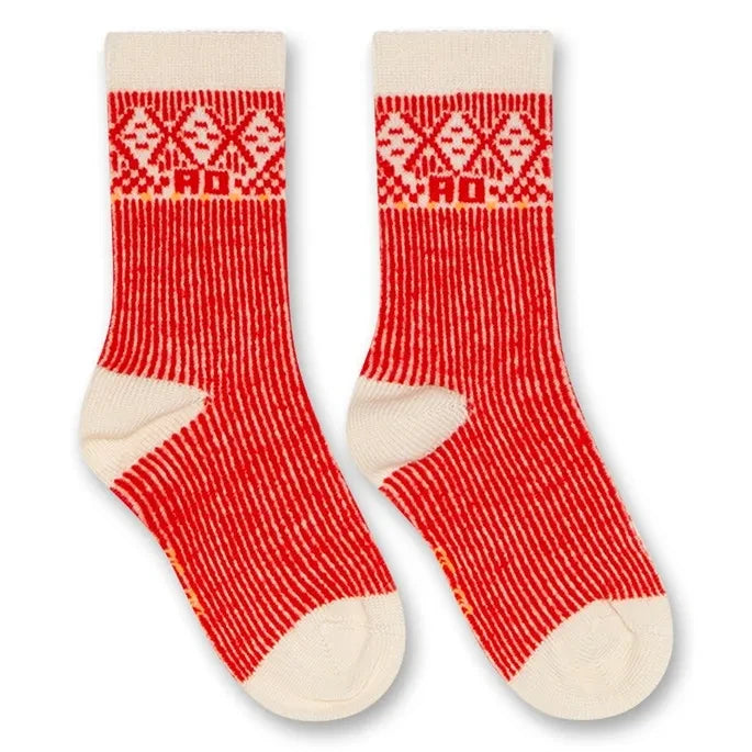 AO76 - Bonny Wool Socks | Red