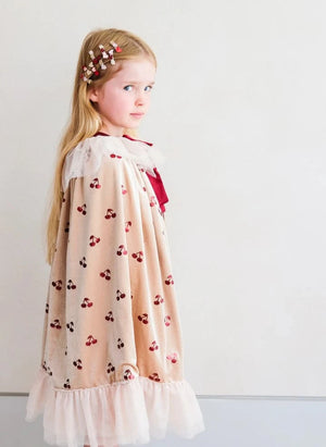 Mimi & Lula - Cape Cerises Velours | Beige
