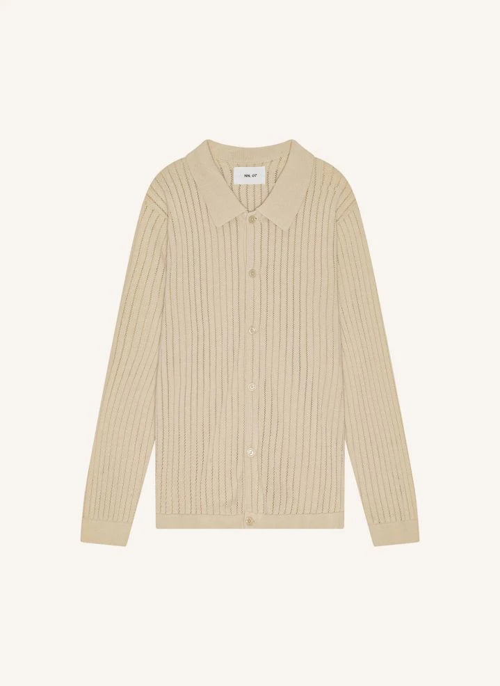 NN.07 - Troels file polo shirt 6561 | Ecru