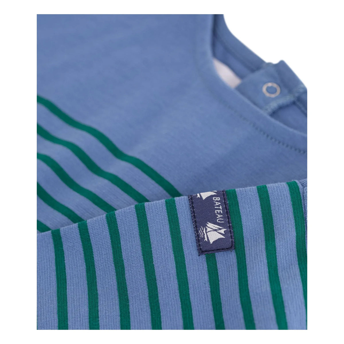 Petit Bateau - Solid Marinière T-Shirt Organic Cotton Baby | Blue