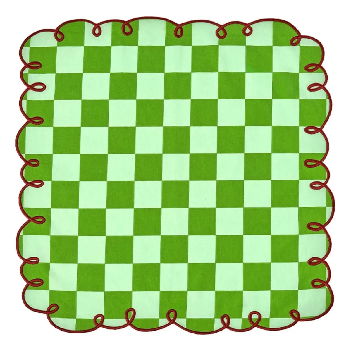Bitossi - Dama Verde Checked Napkins - Set of 2 | Green