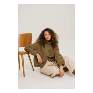 Sacrécoeur - Lise Leather Jacket | Khaki