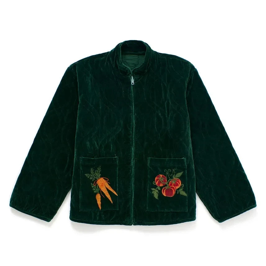 Maison Mangostan - Velvet Vegetable Jacket | Green