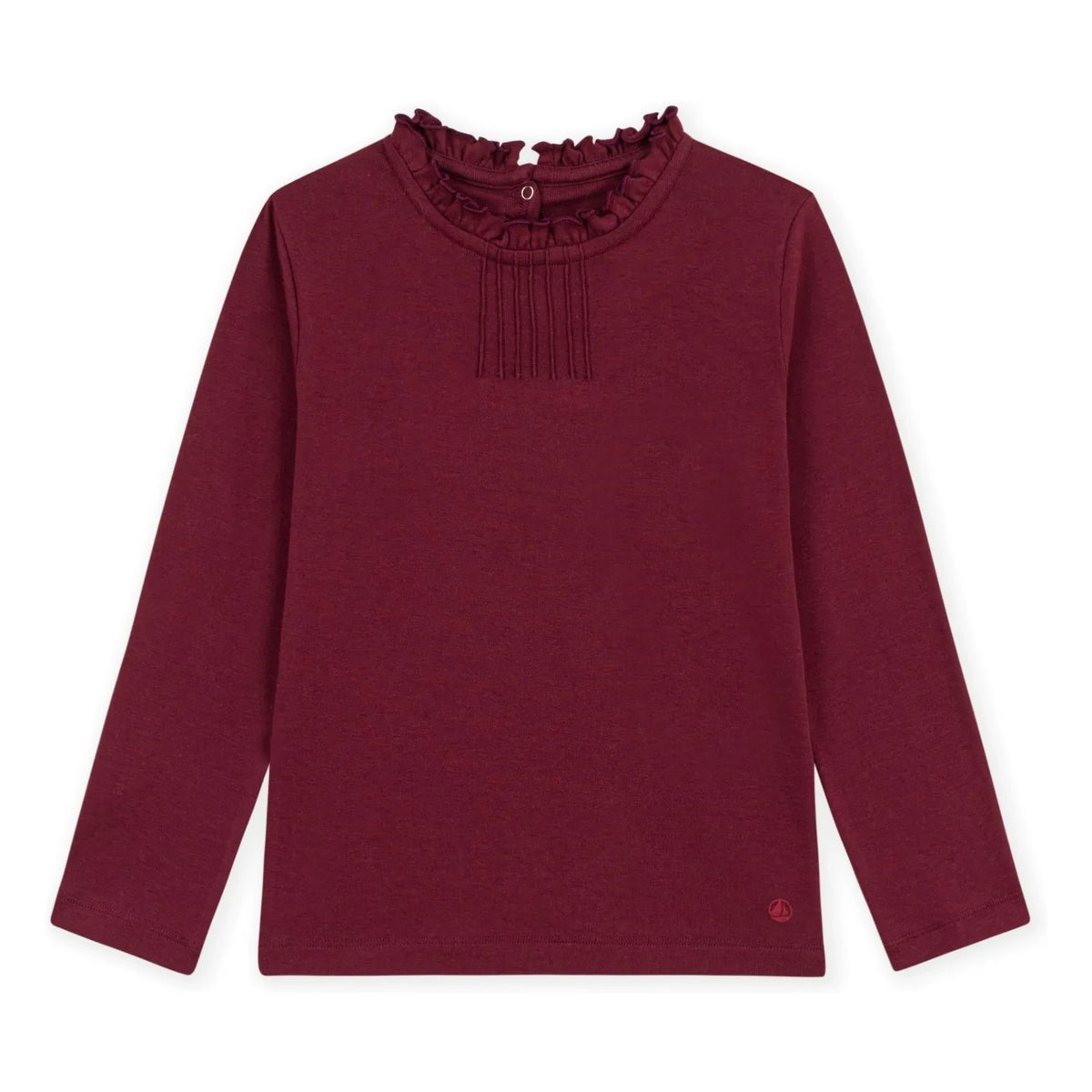 Petit Bateau - Organic cotton collared T-shirt | Burgundy