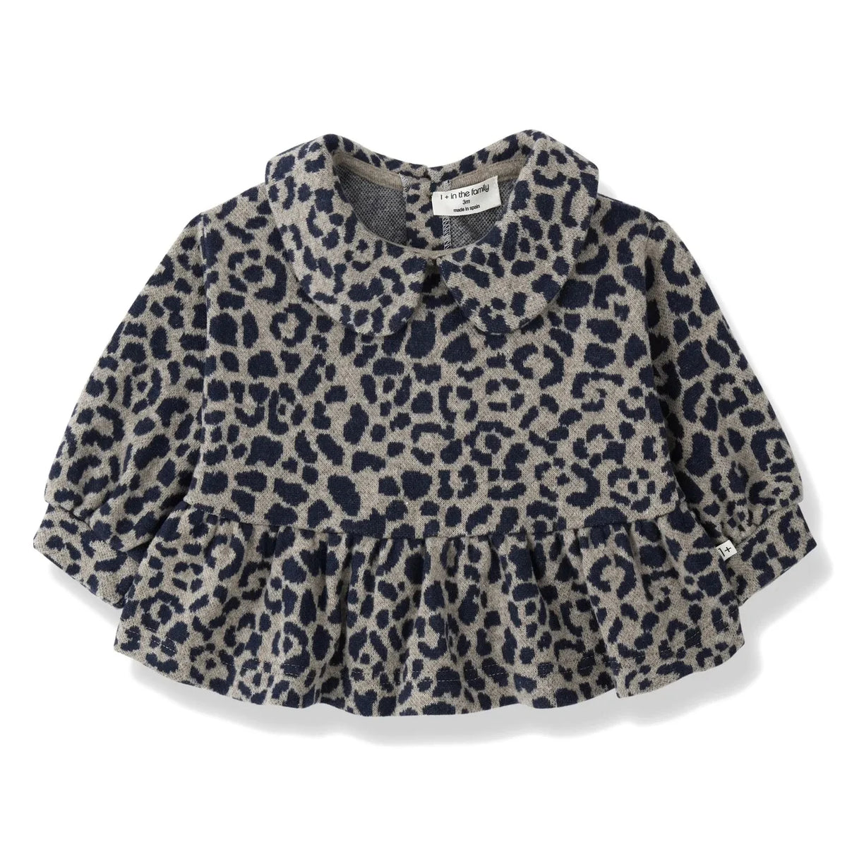 1+ in the family - Ferrara Leopard Polar Blouse | Dark Blue