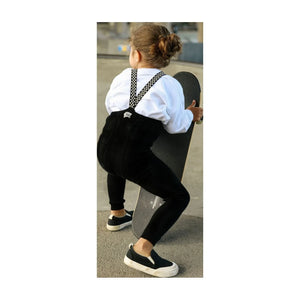 Silly Silas - Organic Cotton Patiska-Banded Knee-High Socks | Black