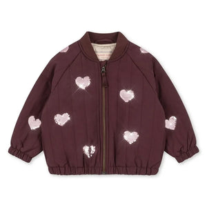 Konges Sløjd - Juno Hearts Sequin Bomber Jacket | Burgundy
