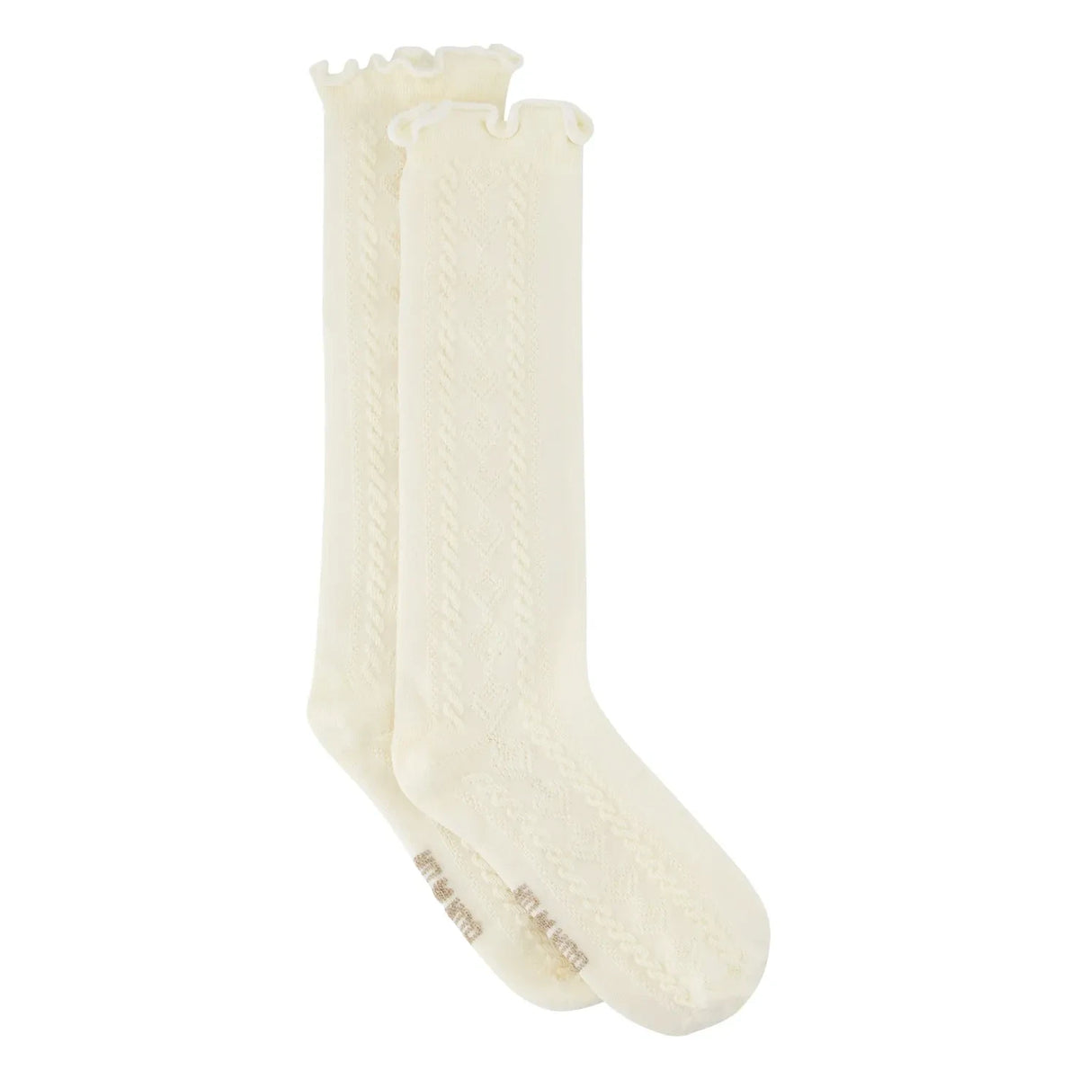 Bonton - Cable-Knit Slipper Socks | Ecru