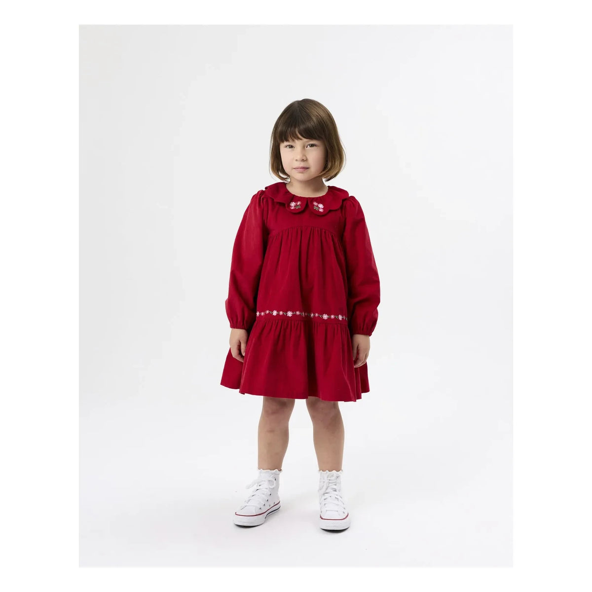 Goldie + Ace - Embroidered Dress | Red