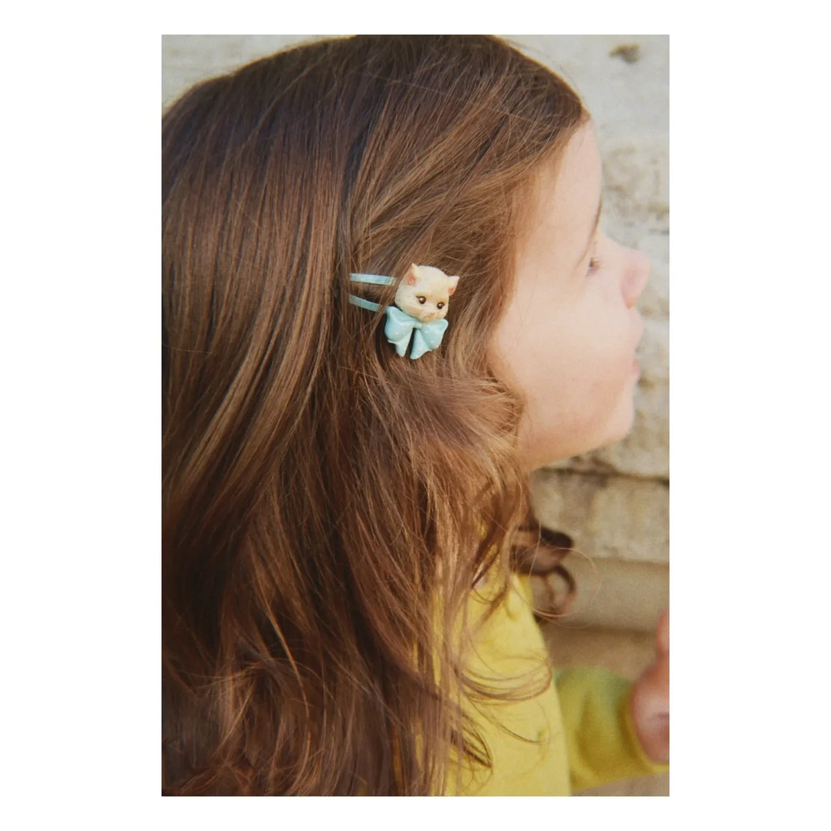 Konges Sløjd - Cat Themed Hair Clip and Scrunchie Set | Blue