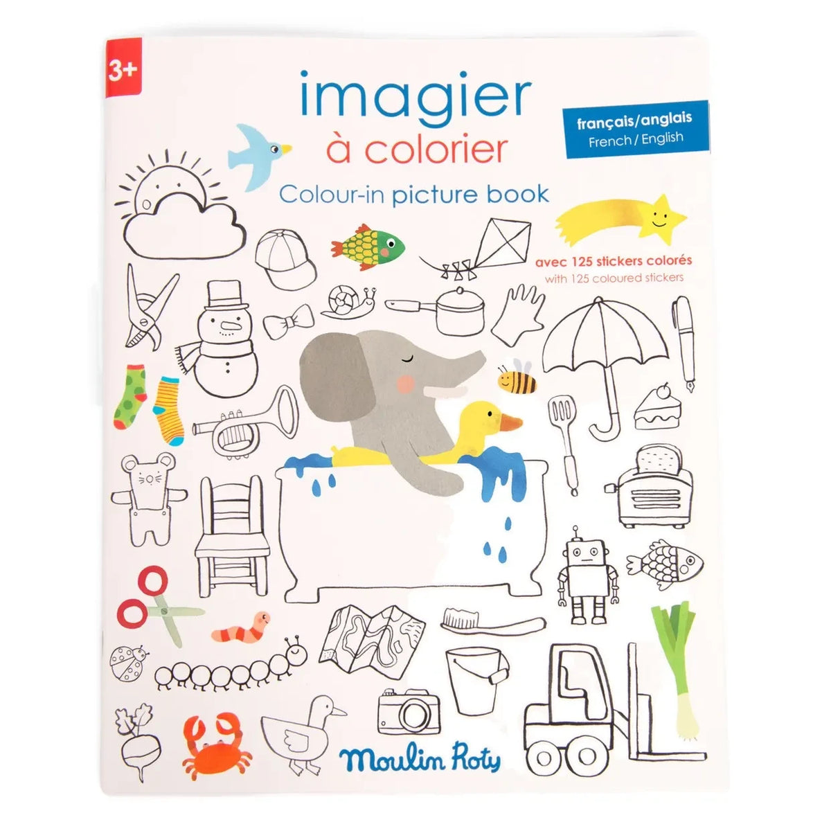 Moulin Roty - Bilingual Coloring Book - Les Popipop
