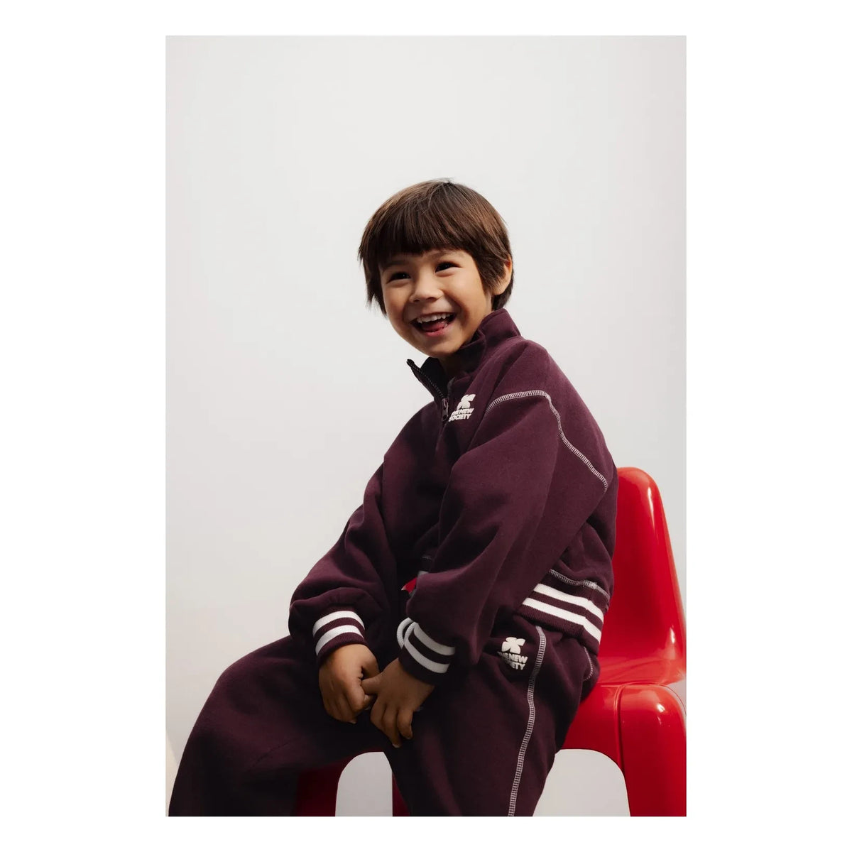 the new society - TNS Whisper Logo Sweater | Burgundy