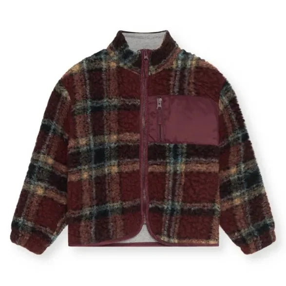 the new society - Roo Wool Fleece Jacket | Brick
