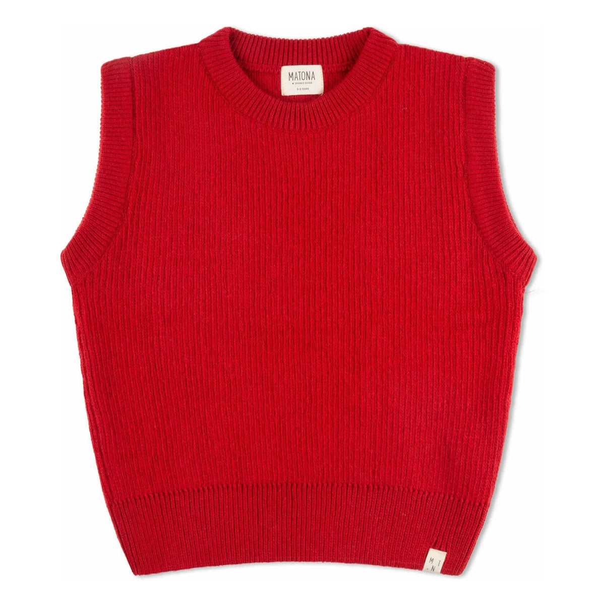Matona - Sleeveless Wool Sweater | Red