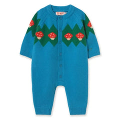 Tinycottons - Wooly Mushroom Overalls | Blue