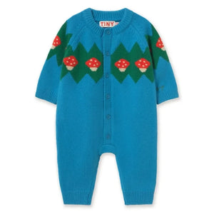Tinycottons - Wooly Mushroom Overalls | Blue