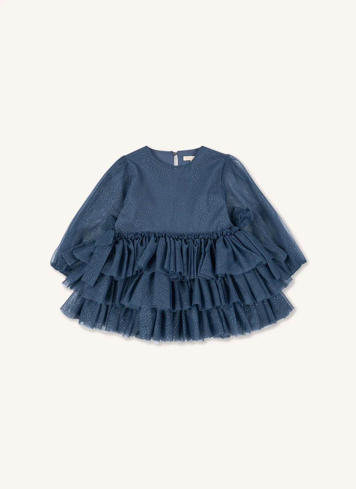 Konges Sløjd - Fay Ruffled Dress Recycled Fiber | Blue