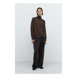 Cordera - Extra Thin Merino Wool Buttoned Sweater | Brown