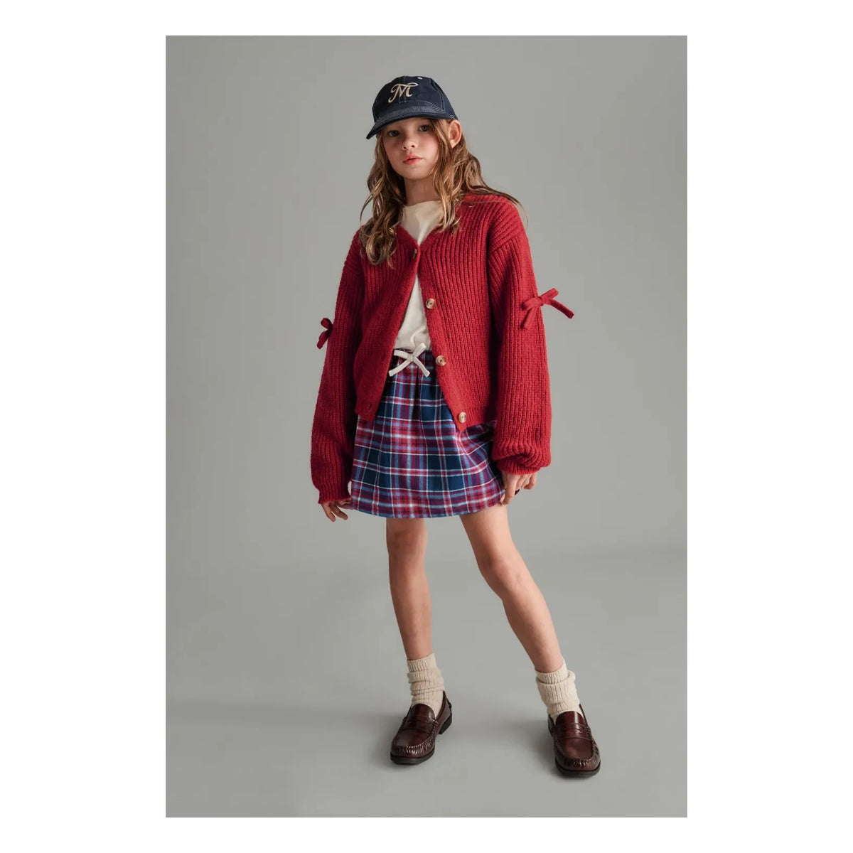 Mipounet - Lorena Gingham Skirt | Red