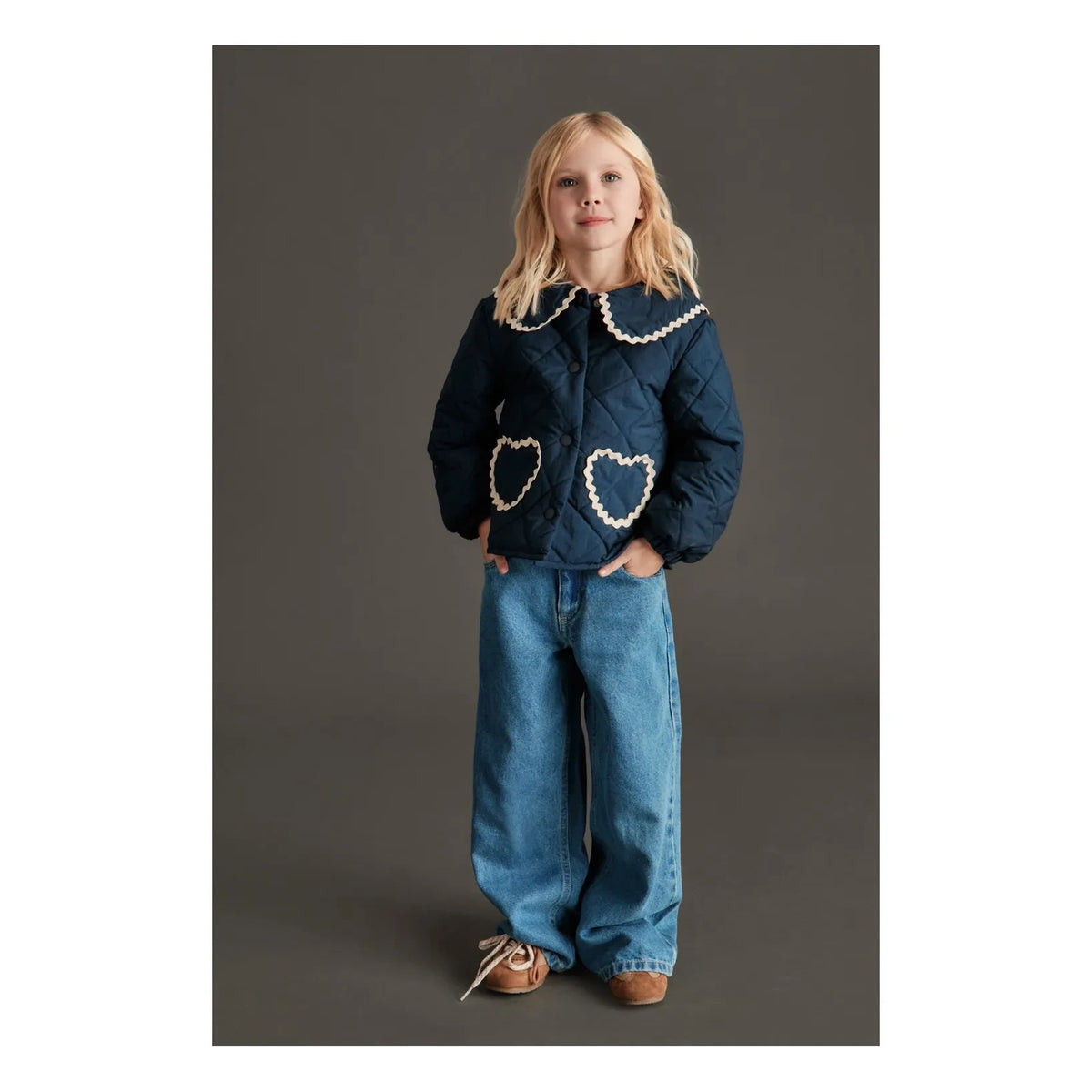 Mipounet - Clotilde Jacket Made from Recycled Fibers | Navy