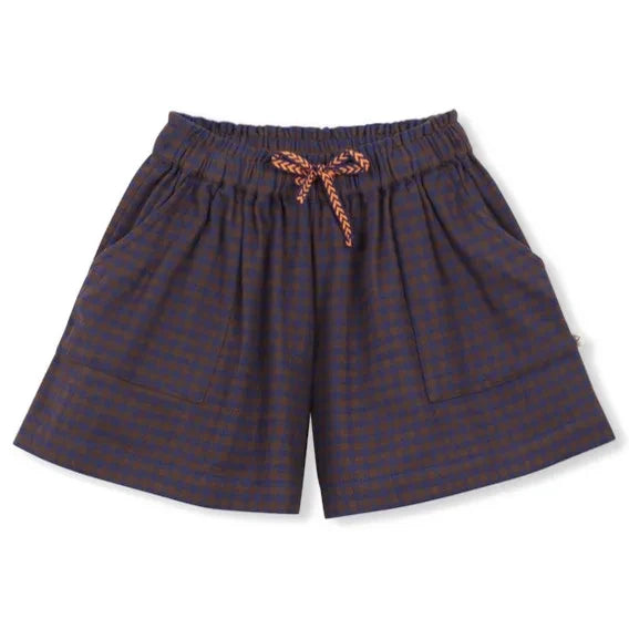 Arsène et Les Pipelettes - Organic Cotton Vichy Shorts | Brown