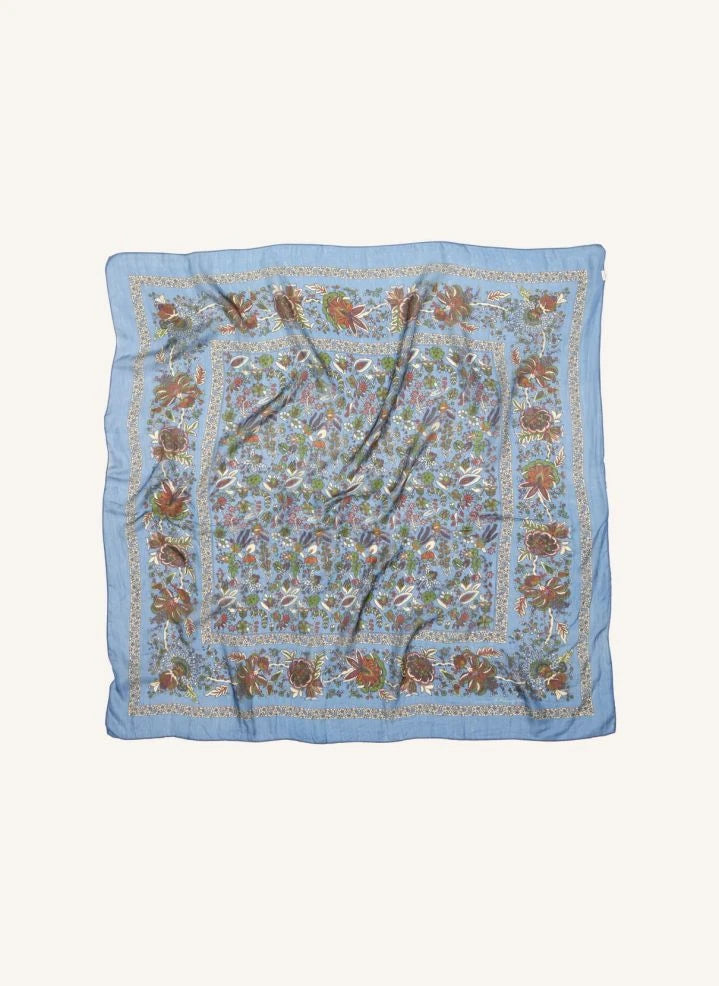 Becksöndergaard - Tapisflora Taby Silk Scarf | Blue
